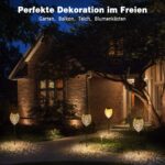 JOYCREATOR 2er Set Metall Solarleuchten – IP65 Orientalische Gartenleuchte Warmweiss für Aussen – Bild 3