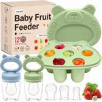 MumEZ Fruchtsauger Baby Set mit 2 Feedern & 3 Nippelgrössen – Sicheres Zahnen & Beikost
