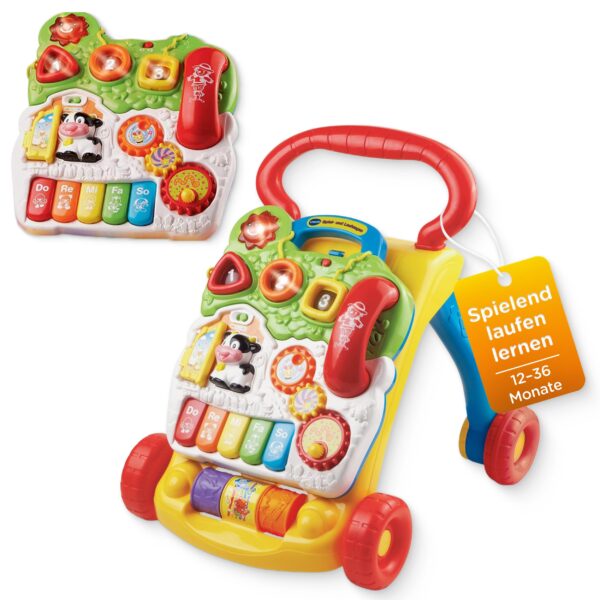 VTech Spiel- und Laufwagen – Interaktive Lauflernhilfe für 12–36 Monate
