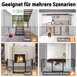UISEBRT Kaminschutzgitter 305cm mit Tür – Stabiles Schutzgitter für Kinder & Haustiere – Bild 8