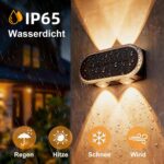 Hiromeco 4er-Set Solar Wandleuchten mit Up&Down-Licht – IP65 wasserdicht für Garten – Bild 4