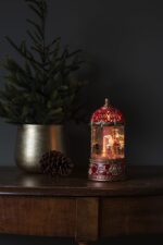 Konstsmide LED Wasserlaterne Karussell rot – Weihnachtsdeko mit 5h Timer, batteriebetrieben – Bild 4