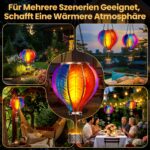 JONRRYIN 2er Solar Heissluftballon-Laterne 46,5 cm – Flammeneffekt Gartenleuchte für Aussen – Bild 7