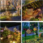Kizozo Solar Gießkanne mit 60 LED Lichterkette – IP65 Gartenleuchte warmweiss – Bild 6