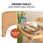 hauck Alpha Move Hochstuhl-Set mit Sitzkissen & Silikonteller – Mitwachsender Holzstuhl bis 90 kg – Bild 8