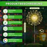 4er-Pack Ddlisu Solarleuchten mit 120 LEDs & 8 Modi – Starburst Gartenbeleuchtung wasserdicht – Bild 2