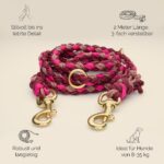 Tailoir Hundeleine 2m geflochten – Paracord Führleine für Mittel- & Grosse Hunde – Bild 2