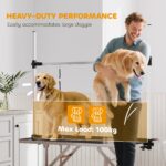 PawHut Hundepflegetisch höhenverstellbar 20-80 cm – Trimmtisch bis 100 kg mit Unterkorb – Bild 4