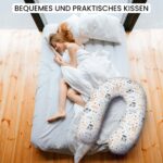 Amilian Stillkissen 170 cm XXL – Schwangerschaftskissen mit abnehmbarem Bezug – Bild 8