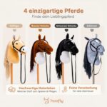 Hoofly Hobby Horse Grosses Steckenpferd mit Trense & 40 cm Schraubstab – Braun Schecke – Bild 6