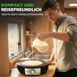 NutriChef Crepe Maker 30 cm elektrisch – Antihaft-Platte mit Temperaturregelung für perfekte Crepes – Bild 8