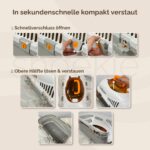 SNOEKIE Katzen Transportbox mit Skylight-Dachfenster – 49,5 × 32 × 32,6 cm – Bild 8