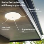 Oktaplex ORTA LED Deckenlampe mit 360° Bewegungsmelder IP54 – Warmweiss 3000K – Bild 2