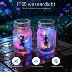 2er-Set Caldarax Solar Laternen mit LED-Lichterkette – IP65 Gartenleuchten für Aussen – Bild 3