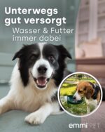 emmi-PET 2-in-1 Hundetrinkflasche 600 ml mit Futterbehälter – Auslaufsicher für Reisen & Outdoor – Bild 4