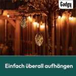 Gadgy Solar Orientalische Hängelaternen 2er Set – Marokkanische Solarleuchten für Garten – Bild 5
