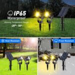T-SUN Solar Gartenleuchte 2er Set – IP65 Solarstrahler mit Auto-on/off für Gärten – Bild 5