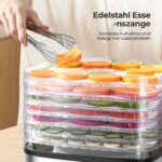 YASHE 8-Etagen Dörrautomat mit digitaler Temperaturregelung – Profi-Dörrgerät für Obst, Gemüse & Fleisch – Bild 6