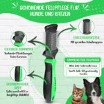 Golden Pets Zupfbürste M-L mit Schutznoppen – 2in1 Unterwollentfernung für Hunde & Katzen – Bild 3