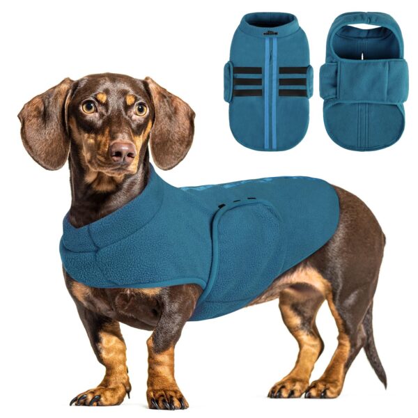 PUZAUKAL Hundepullover Fleece M – Warme Winterjacke für kleine & mittlere Hunde