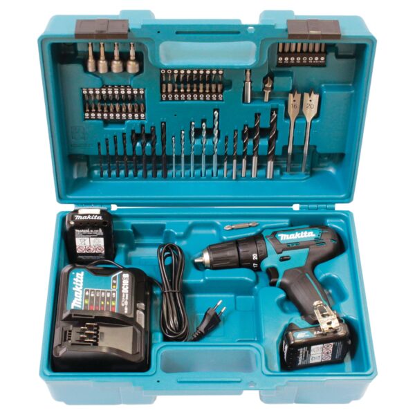 Makita HP333DSAX1 Akku-Schlagbohrschrauber 12V – Komplett-Set mit 2 Akkus & Koffer