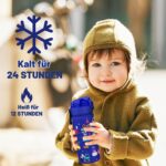 GOPPUS Trinkflasche 550ml Edelstahl – Auslaufsicher mit Strohhalm für Kinder – Bild 5