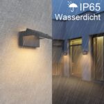 Klighten 24W LED-Aussenwandleuchte Anthrazit – Schwenkbar, IP65 Wasserdicht, 1500 Lumen – Bild 4