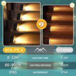Solpex 8er Set Solar-Treppenleuchten IP65 – LED Aussenbeleuchtung für Treppen & Terrasse – Bild 4
