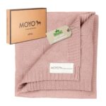 MOYO Babydecke Rosenquarz 70x90 cm – Atmungsaktive Baumwolldecke für Neugeborene