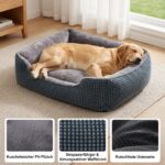 FURTIME Hundebett XL 89x63cm – Orthopädisches Hundesofa mit Memory-Schaum für grosse Hunde – Bild 3