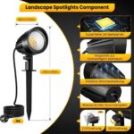 MEIKEE 7W LED Gartenstrahler 2er Set Warmweiss – 500 Lumen IP66 Gartenbeleuchtung mit Erdspiss – Bild 6