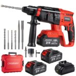 OnlyInNY Akku-Bohrhammer SDS Plus 18V – 3-in-1 Schlagbohrmaschine mit Makita-Kompatibilität