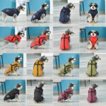 Savlot Hundejacke mit integriertem Geschirr – Wasserdichte Winterweste für kleine & mittlere Hunde, Grösse L – Bild 5