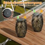 JOYCREATOR 2er Set LED Solarlaternen – IP65 Wasserdicht für Garten, Balkon & Terrasse – Bild 3