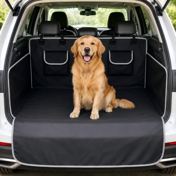 Toozey Kofferraumschutz 185 x 105 cm mit Ladekantenschutz – Wasserdichte Hundedecke für SUV & Kombi