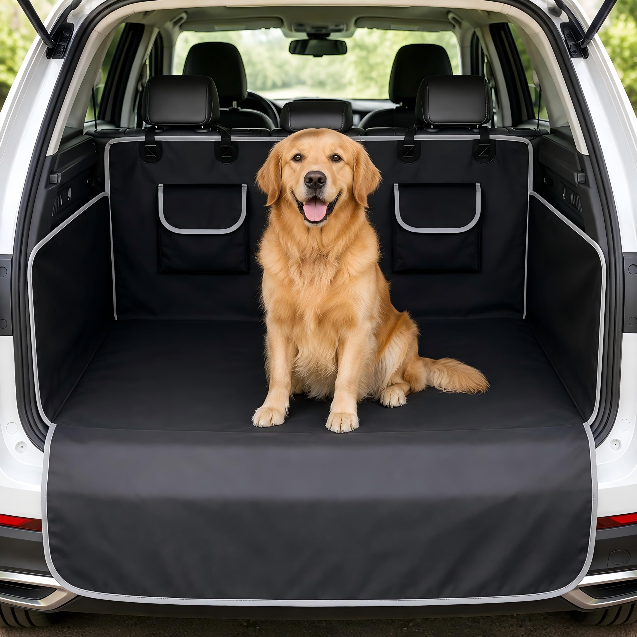 Toozey Kofferraumschutz 185 x 105 cm mit Ladekantenschutz – Wasserdichte Hundedecke für SUV & Kombi