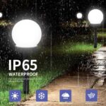 6er Set Solar Kugelleuchten LED Kaltweiss – Wasserdichte Gartenleuchten für Aussen – Bild 5