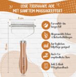 Golden Pets Unterwollbürste 2in1 – Profi-Fellbürste für Hunde & Katzen | Entfilzung & Unterwolle – Bild 4