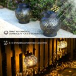 4er Set Orientalische Solarlaterne mit Diamantmuster – IP65 wasserdicht für Garten & Terrasse – Bild 3
