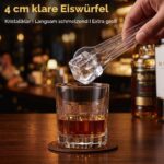 FANTASK Eiswürfelmaschine 4cm – Schnellmodus 23 Min. für Whisky & Cocktails – Bild 4