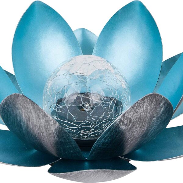 Dehner Solarleuchte Lotus Ø 27,5 cm – Elegante Gartendeko mit Warmweisslicht