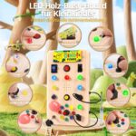 WEARXI Montessori Busy Board mit 15 LED & 9 Schaltern – Motorikspielzeug ab 1 Jahr – Bild 3