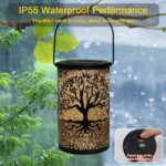 ZWOOS Solarlaterne für Aussen – Gartenlaterne IP44 wasserdicht, hängend & stehend – Bild 6