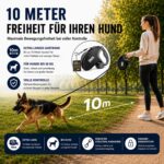CORTES PETS Rollleine 10m für Hunde bis 50kg – Ausziehbare Hundeleine mit Kotbeutelhalter – Bild 8
