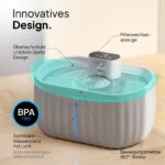 PRETTYPAW Katzenbrunnen Kabellos 3L mit Bewegungsmelder – Intelligenter Trinkbrunnen für Katzen – Bild 2