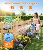 GEARLITE Solar-Wandleuchte 4er-Set mit 5 LED Linsenfokus – 10 Modi & IP65 Wasserdicht – Bild 7