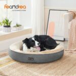 Feandrea Donut-Hundebett Ø 70 cm – Ergonomisches Katzenbett in Dunkelgrau – Bild 2