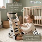 KiddyMoon Lauflernwagen aus Holz – Motorik-Entwicklung & Lauflernhilfe für Babys – Bild 3
