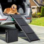 The Fellie Hunderampe 160 cm klappbar – Hundetreppe bis 110 kg für Auto & SUV