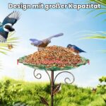 Restorgan Vogeltränke Stehend 26 cm – Stabiles Vogelbad aus Metall mit 5-Zinken-Basis – Bild 4
